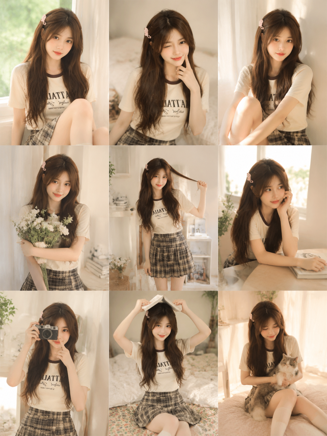 甜美少女艺术照：暖色调韩系风格写真集