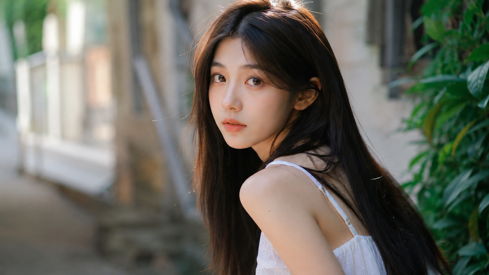 清新自然的女性写真:暖色调光影下的温柔瞬间