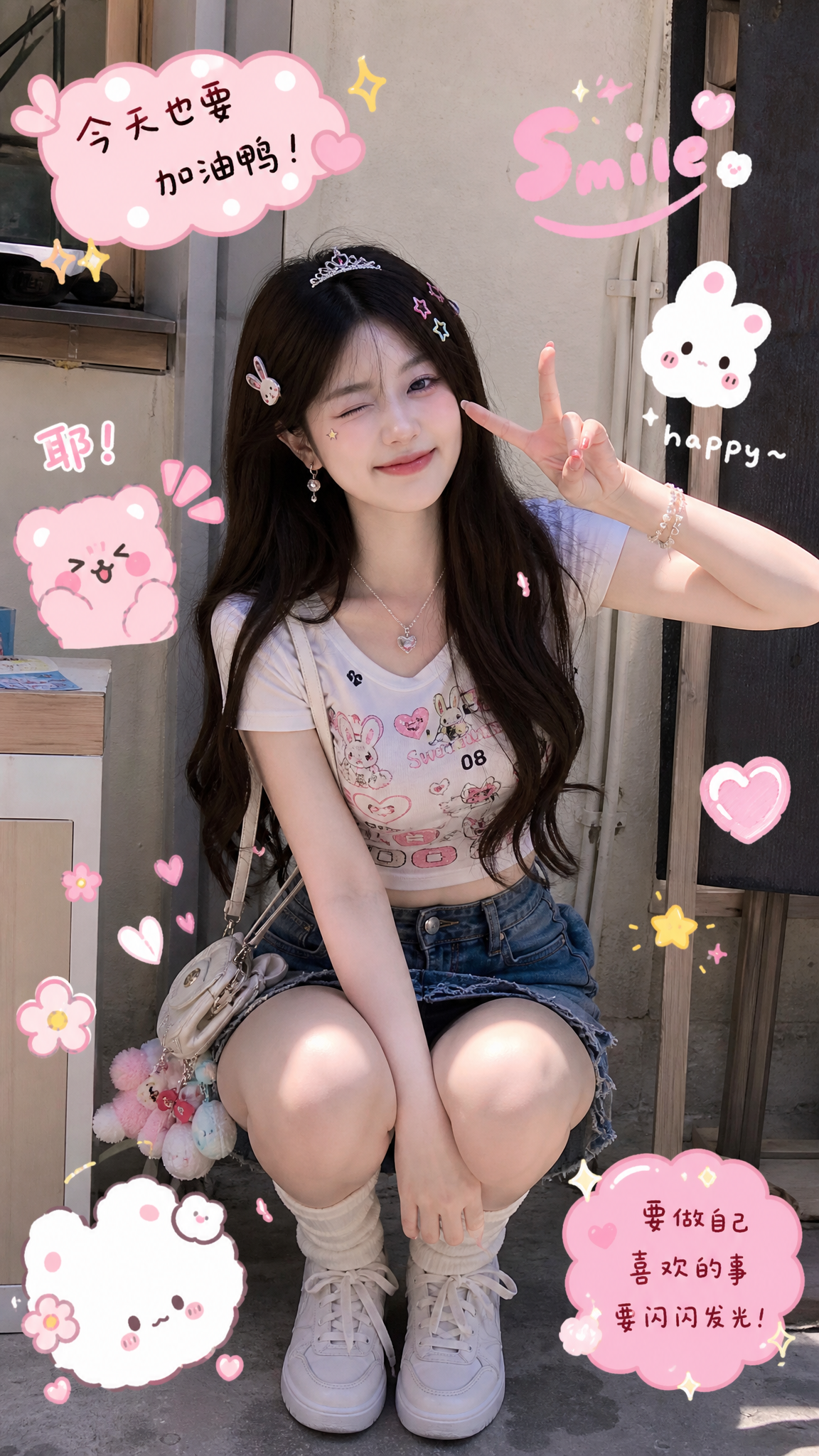 甜美少女夏日穿搭 | 可爱风格头像壁纸