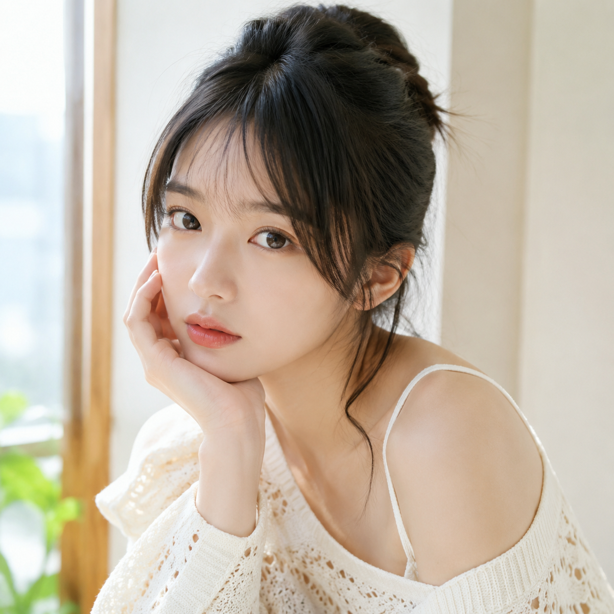 日系风格甜美女生头像，温柔治愈系壁纸