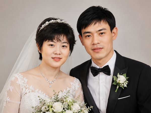 浪漫婚纱照：新人优雅瞬间定格