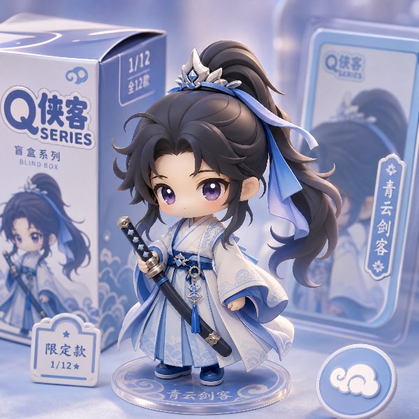 可爱3D潮玩盲盒人偶风