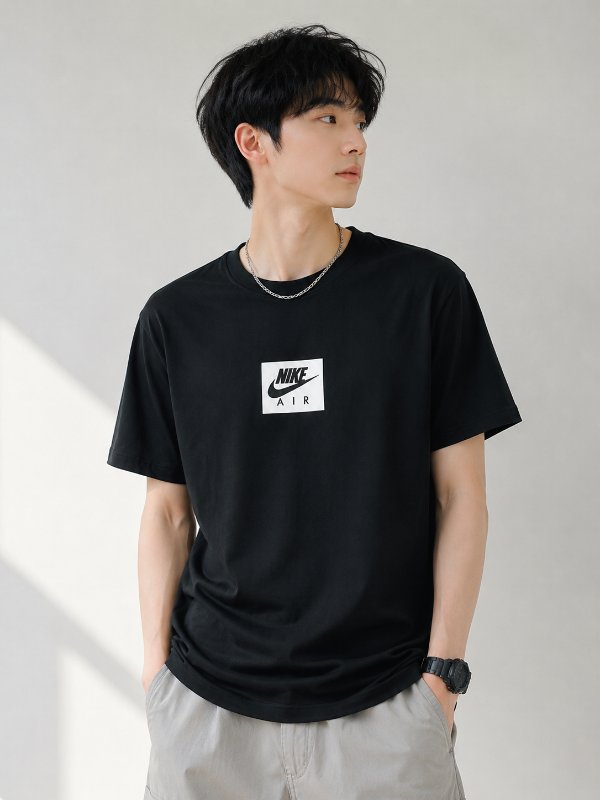 黑色Nike Air T恤男款夏季休闲穿搭